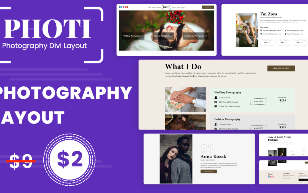 Photi-Photography Divi Layout