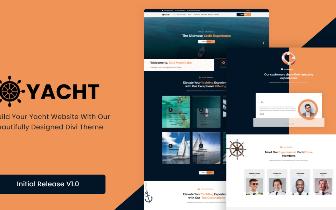 Yacht – Rental booking WordPress Divi Theme